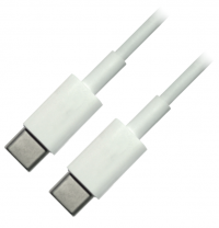 Cable USB Tipo-C Macho-Macho, POWER DELIVERY, Forro TPE Blanco 1m