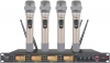 Set de Micrófonos Inalámbricos Soundtrack Pro UHF con Cuatro Mics Mano, Frecuencias Variables, Montaje en Rack