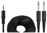 Cable de Audio de Plug 3.5st a 2 Plugs 6.3m 15m