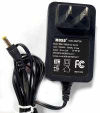 Eliminador MOSO 9VDC 2A a Plug Invertido 1.7mm