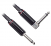 Cable de Audio de Plug 6.3mm a Plug 6.3mm Mono, PVC Flex, Cobre Trenzado, Conector en Escuadra - 3m