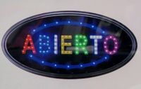 Anuncio Luminoso LED Máximo Color - Abierto 25x48cm