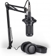 Kit Streaming: Micrófono de Condensador AT2035, Audífonos ATH-M20x y Soporte