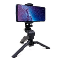 Tripie Brobotix Portatil Multifuncional Negro 4 En 1, Para Celular, Camara, Webcam, Videoproyector, Giro 360 Grados, Negro
