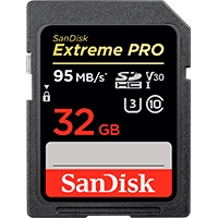 MEMORIA SANDISK 32GB SDHC EXTREM PRO UHS-I 95MB/S 4K V30 CLASE 10